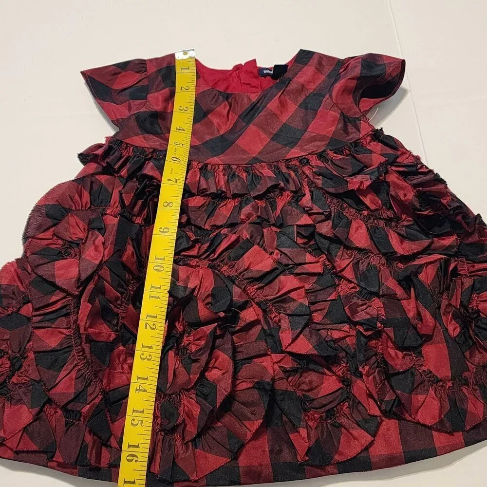 New Baby Gap holiday dress with bloomers sz 6-12 m red plaid Christmas